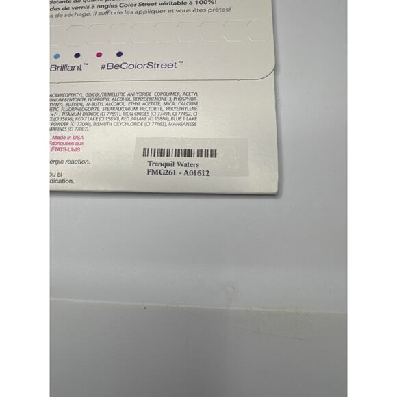 NWT Color Street “Tranquil Waters” Turquoise Tone Iridescent Flakes Strips - Picture 3 of 4